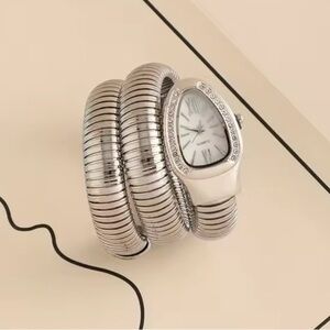 Serpenti Silver Wrap Timepiece Watch